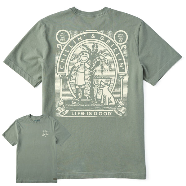 life is good Men's Retro Chillin' u0026 Grillin' Short Sleeve Tee