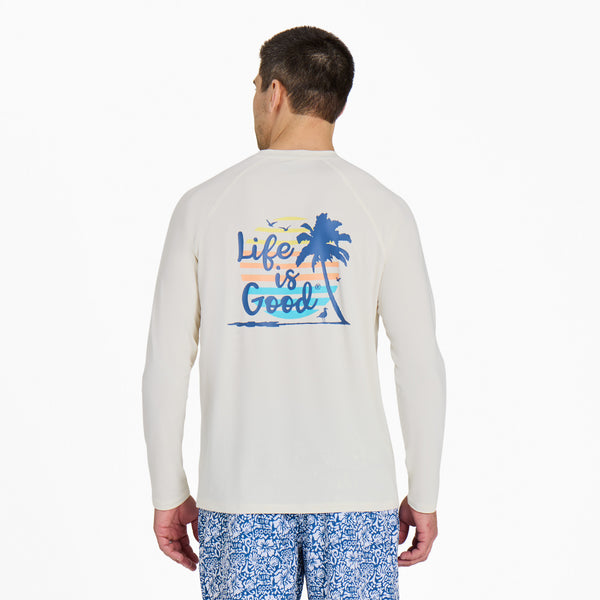 Life Is Good Men's Retro Palm Long Sleeve Rashguard