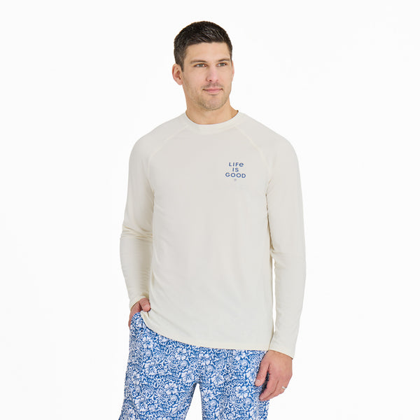 life is good Men's Retro Palm Long Sleeve Rashguard
