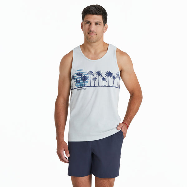life is good Men's Retro Sun Palm Landscape Crusher-LITE Tank