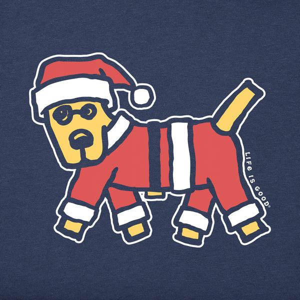 Life Is Good Men's Rocket Santa Suit Long Sleeve Crusher Tee