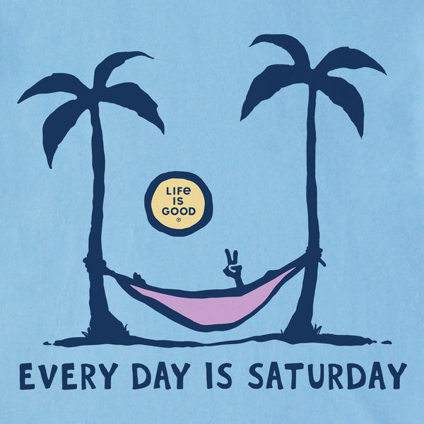 Life Is Good Men's Saturday Hammock Palms Short Sleeve Tee