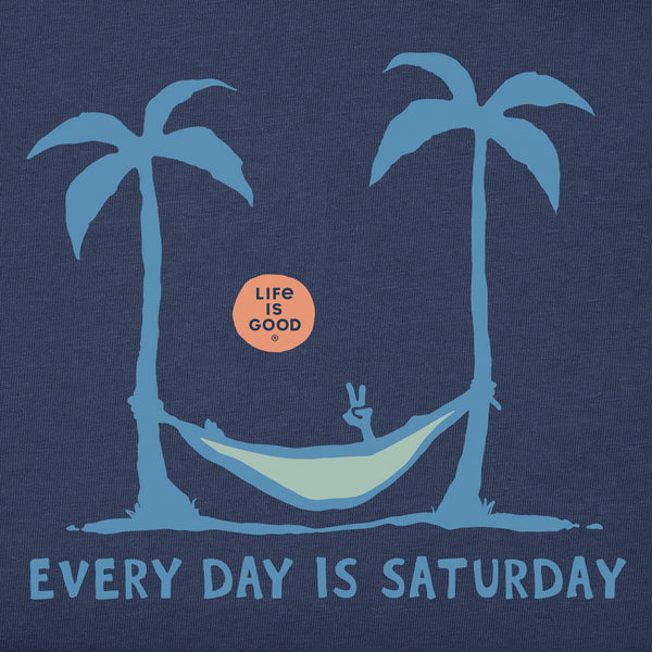 Life Is Good Men's Saturday Hammock Palms Short Sleeve Tee