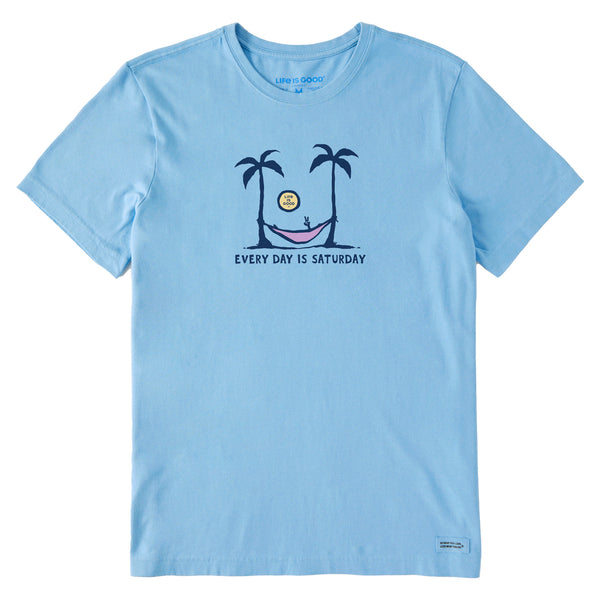 life is good Men's Saturday Hammock Palms Short Sleeve Tee