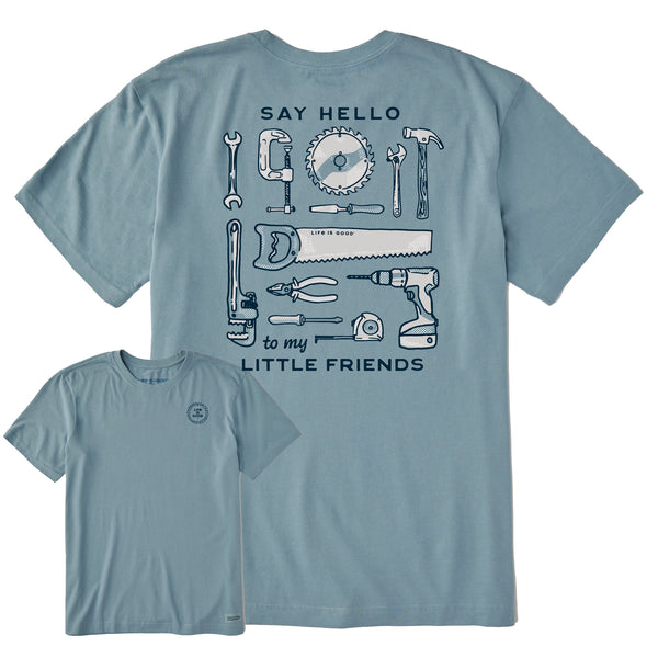 Life Is Good Men's Say Hello To My Little Friends Tools Short Sleeve Crusher Tee