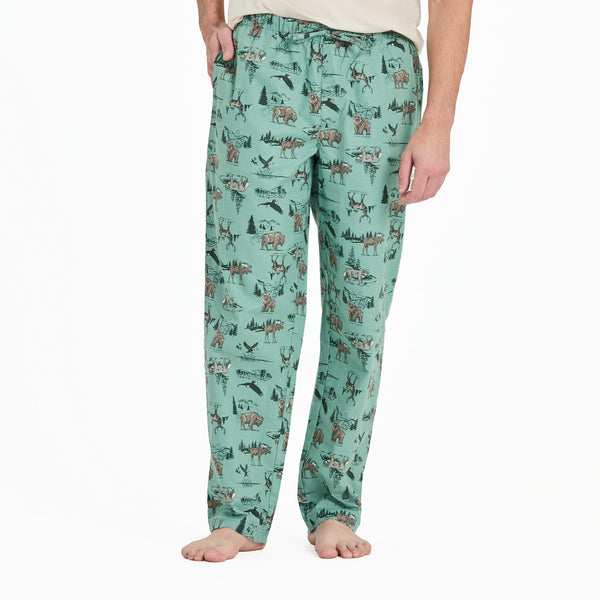 life is good Men's Scenic Wildlife Pattern Classic Sleep Pant