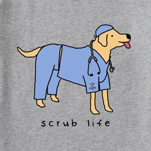 Life Is Good Men's Scrub Life Dog Short Sleeve Crusher Tee