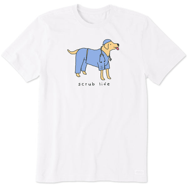 life is good Men's Scrub Life Dog Short Sleeve Crusher Tee
