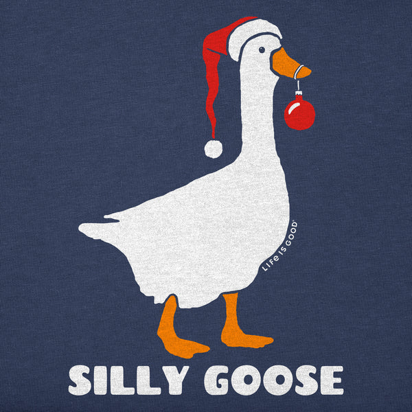 Life Is Good Men's Silly Xmas Goose Long Sleeve Crusher Tee