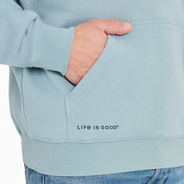 Life Is Good Men's Simple Dog Good Vibes Fleece Hoodie
