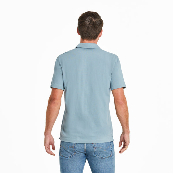 Life Is Good Men's Simple Dog Short Sleeve Crusher-LITE Polo