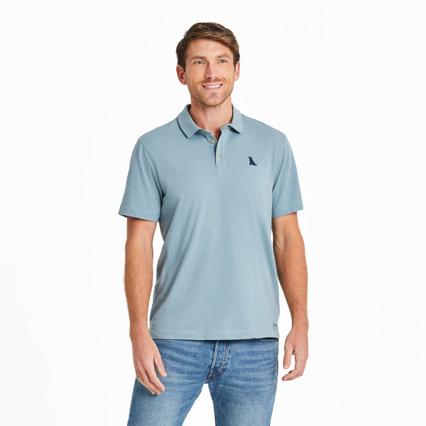 life is good Men's Simple Dog Short Sleeve Crusher-LITE Polo