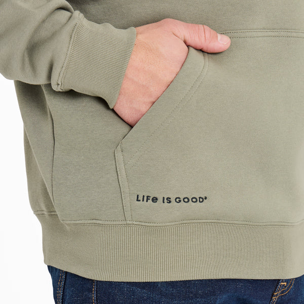 Life Is Good Men's Simple Fish Good Vibes Fleece Hoodie