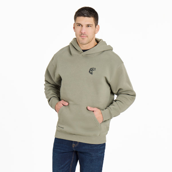 life is good Men's Simple Fish Good Vibes Fleece Hoodie