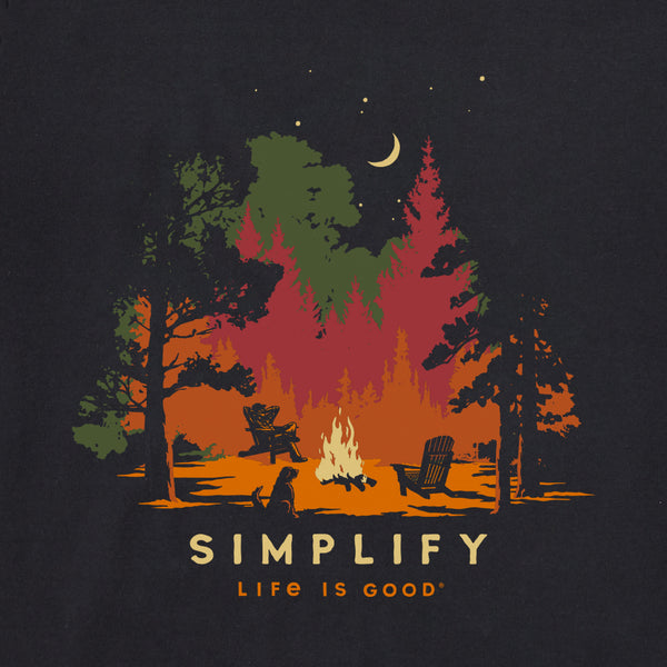 Life Is Good Men's Simplify Campfire Long Sleeve Crusher Tee