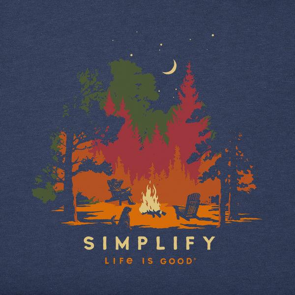 Life Is Good Men's Simplify Campfire Long Sleeve Crusher Tee