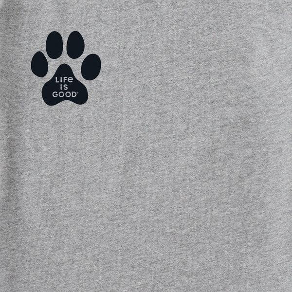 Life Is Good Men's Single Paw Short Sleeve Crusher Tee