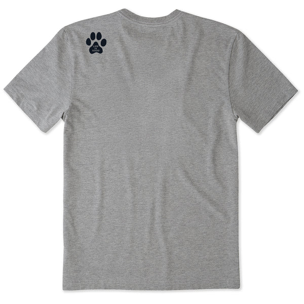 life is good Men's Single Paw Short Sleeve Crusher Tee