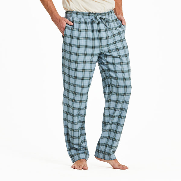 life is good Men's Smoky Blue Check Classic Sleep Pant