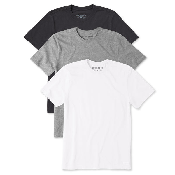 life is good Men's Solid 3-Pack Crusher-LITE Tee - Multi 2