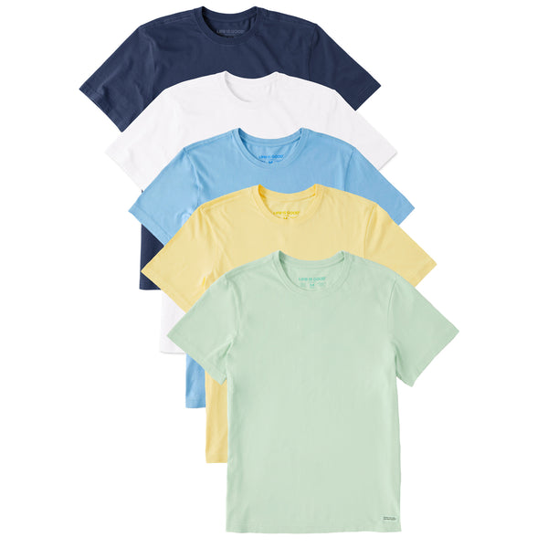 life is good Men's Solid 5-Pack Crusher Tee - Multi 2
