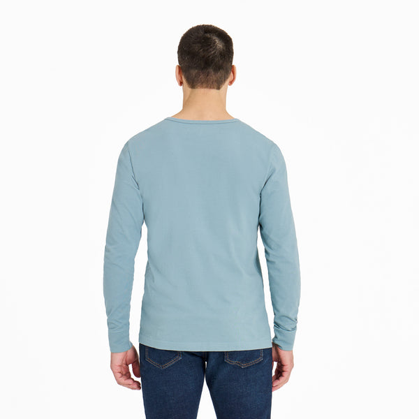 Life Is Good Men's Solid Long Sleeve Crusher-LITE Slim Fit Henley