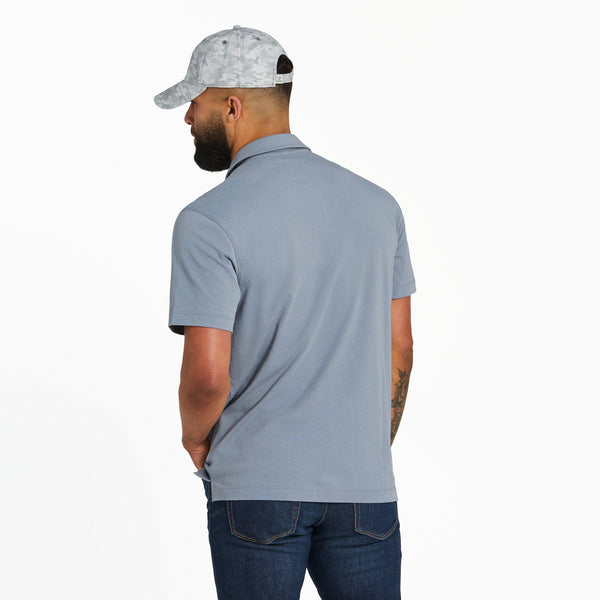 Life Is Good Men's Solid Short Sleeve Crusher-LITE Polo