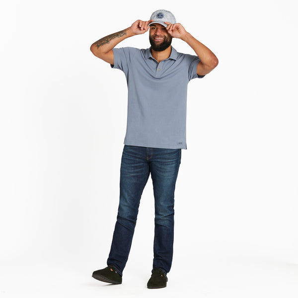 Life Is Good Men's Solid Short Sleeve Crusher-LITE Polo