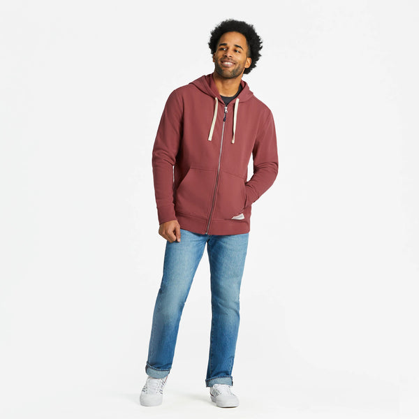 Life Is Good Men's Solid Simply True Fleece Zip Hoodie