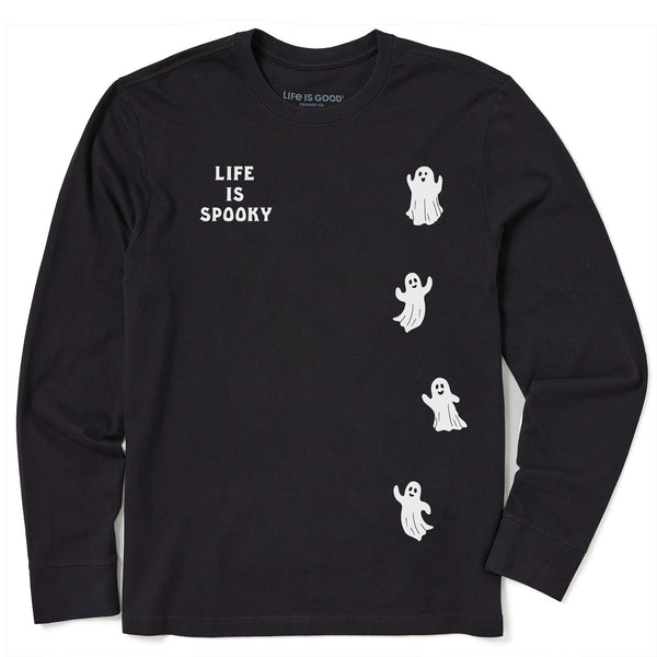 life is good Men's Spooky Ghosts Long Sleeve Crusher Tee