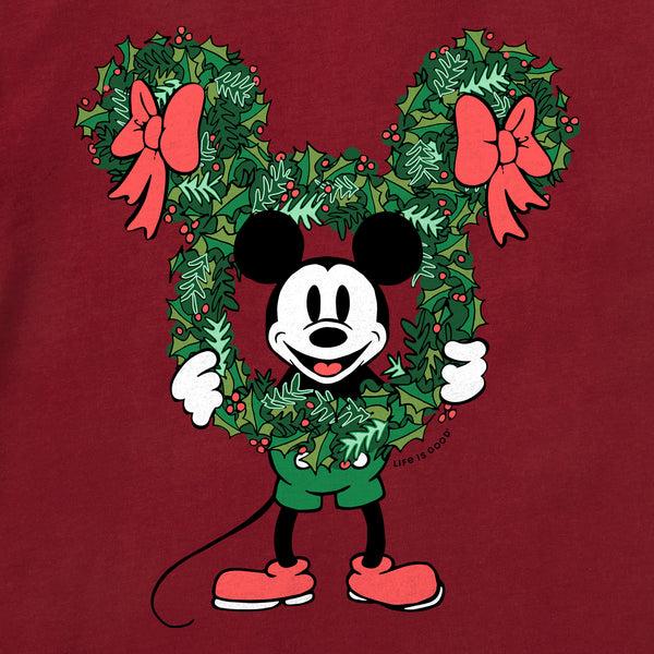 Life Is Good Men's Steamboat Willie Wreath Short Sleeve Crusher Tee