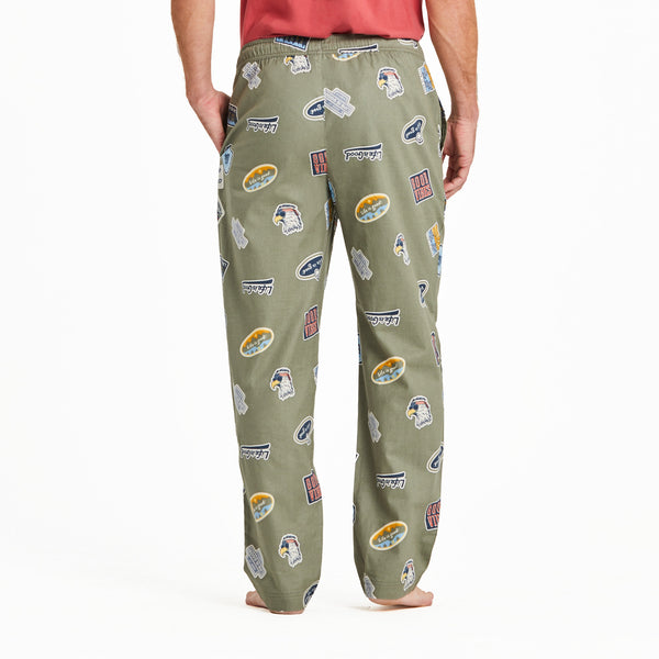 Life Is Good Men's Sticker Collage Classic Sleep Pant