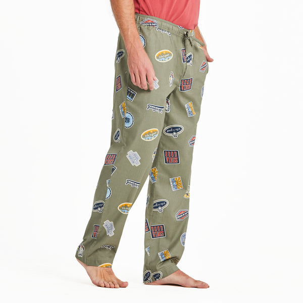 life is good Men's Sticker Collage Classic Sleep Pant