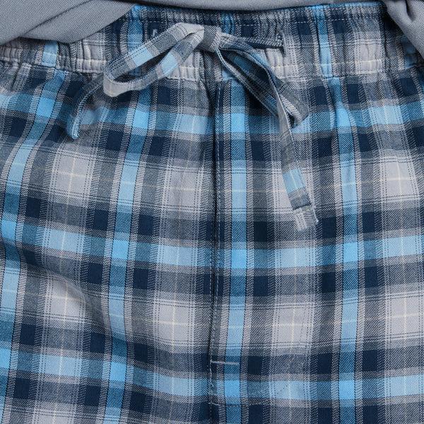 Life Is Good Men's Stone Blue Plaid Classic Sleep Pant