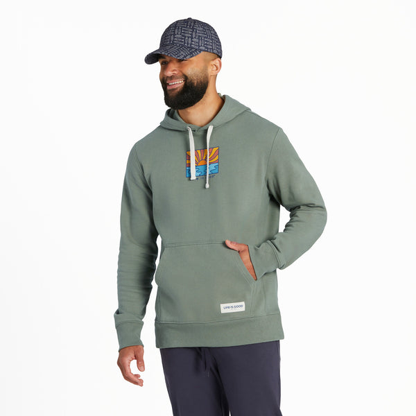 Life Is Good Men's Sun Ocean Icon Simply True Fleece Hoodie