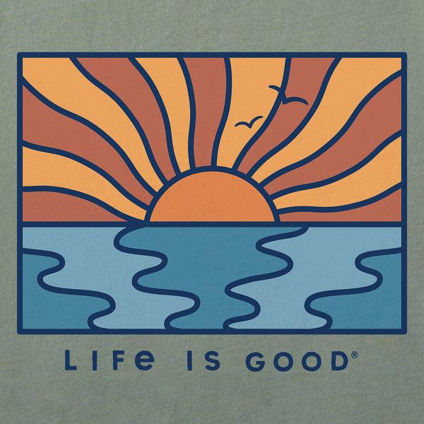 Life Is Good Men's Sun Ocean Icon Simply True Fleece Hoodie