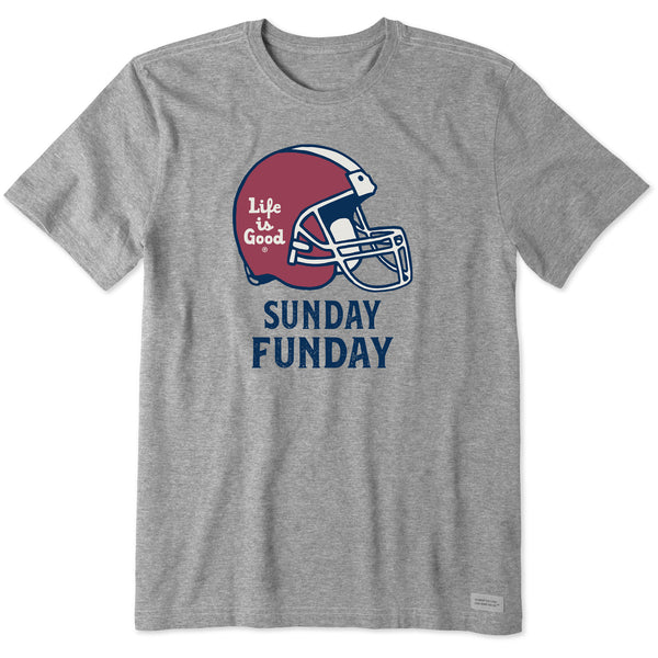 life is good Men's Sunday Funday Helmet Short Sleeve Tee
