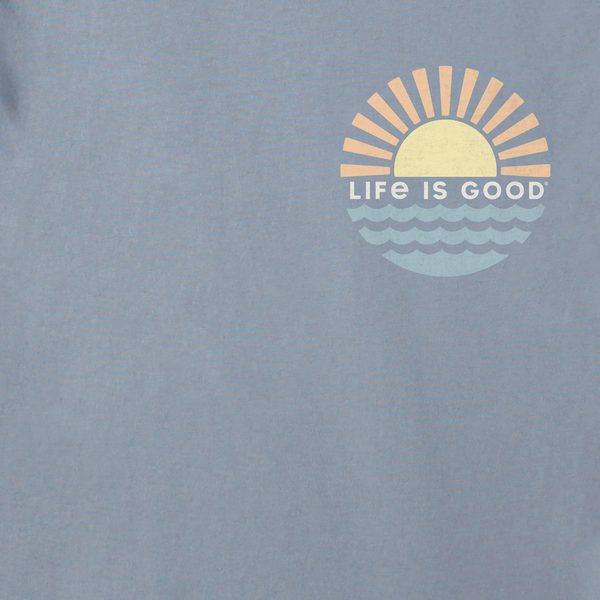 Life Is Good Men's Sunset Over The Water Short Sleeve Crusher-LITE Slim Fit Tee
