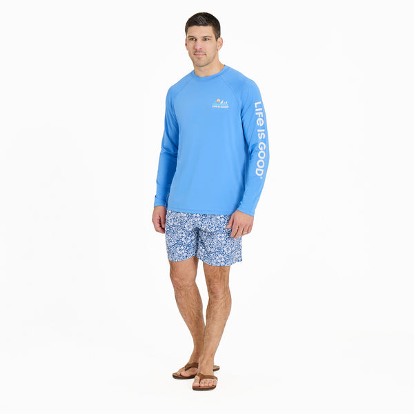 Life Is Good Men's Sunset Sail Long Sleeve Rashguard