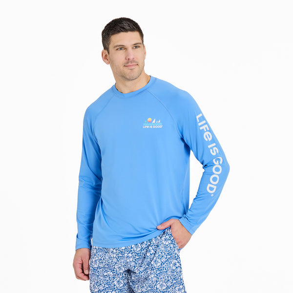 life is good Men's Sunset Sail Long Sleeve Rashguard