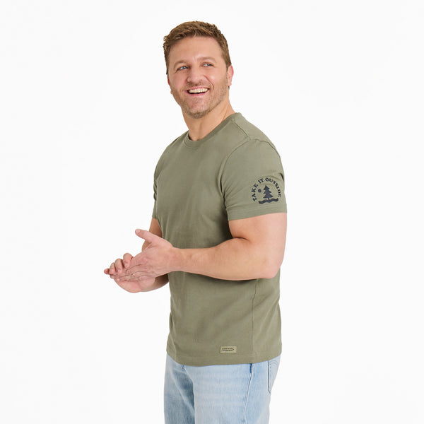 Life Is Good Men's Take It Outside LIG Short Sleeve Crusher Tee
