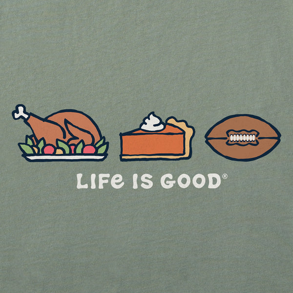 Life Is Good Men's Thanksgiving Trio Long Sleeve Crusher Tee