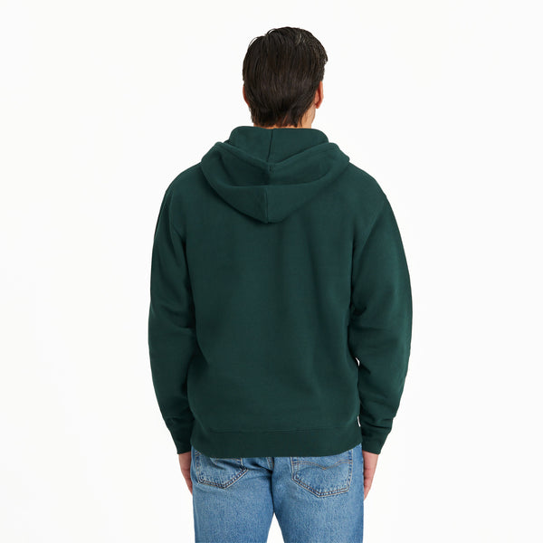 Life Is Good Men's Three Striped Block Good Vibes Fleece Zip Hoodie