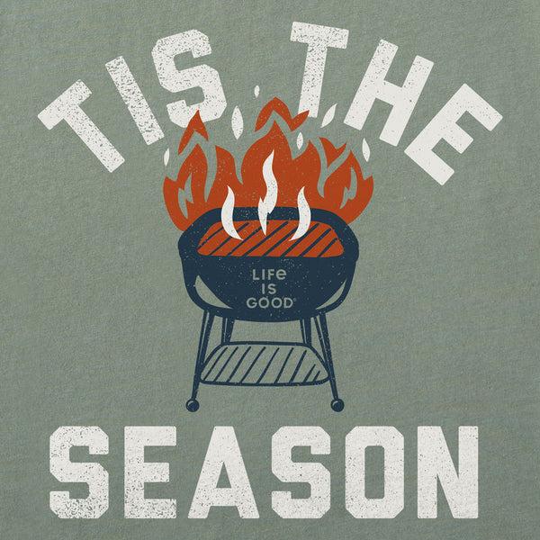 Life Is Good Men's Tis The Grilling Season Short Sleeve Crusher-LITE Slim Fit Tee