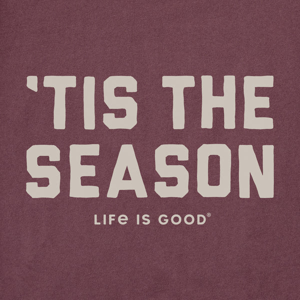 Life Is Good Men's 'Tis The Season Football Long Sleeve Crusher Tee