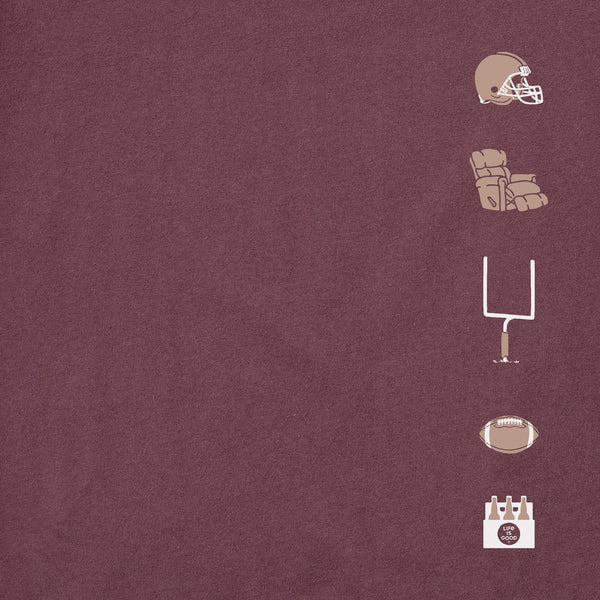 Life Is Good Men's Tis The Season Football Medley Short Sleeve Crusher Tee