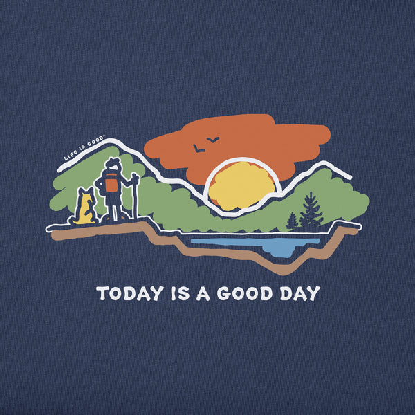Life Is Good Men's Today Is A Good Day Mountain Hike Short Sleeve Tee