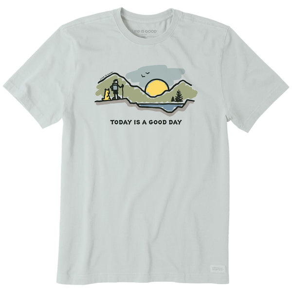 Life Is Good Men's Today Is A Good Day Mountain Hike Short Sleeve Tee