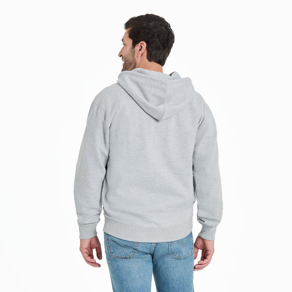 Life Is Good Men's Two Stripe Block Good Vibes Fleece Zip Hoodie