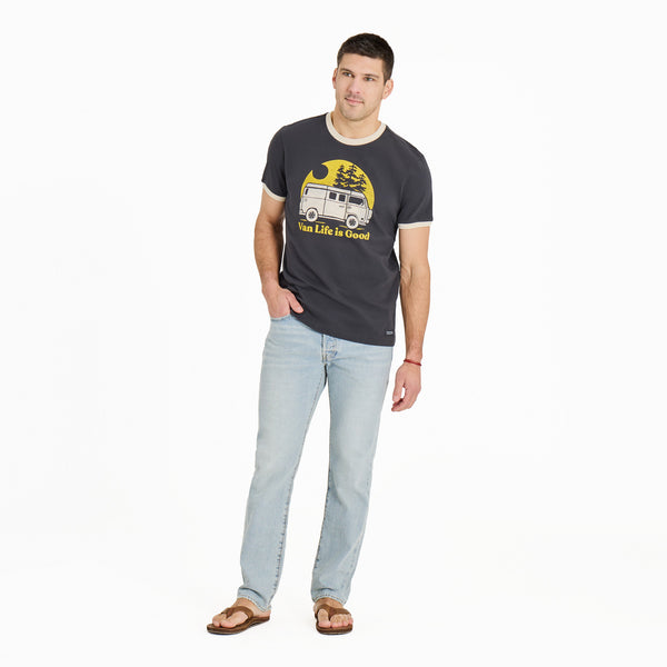 Life Is Good Men's Van Life Is Good Classic Crusher Ringer Tee
